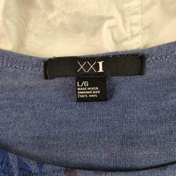 XXI Aztec Tribal Cropped LongSleeve Crewneck Top Size Large - Picture 5 of 6